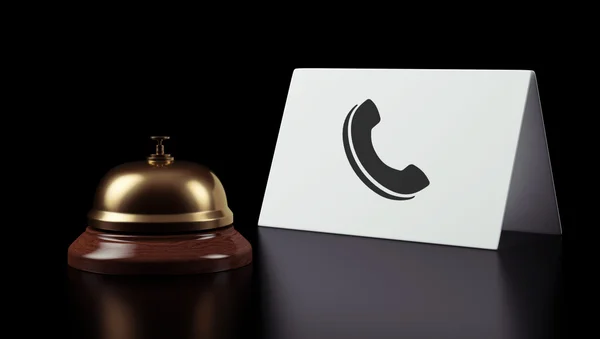 Hotel Bell Contact Icon — Stock Photo, Image