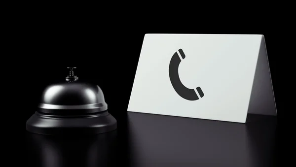 Hotel Bell Contact Icon — Stock Photo, Image