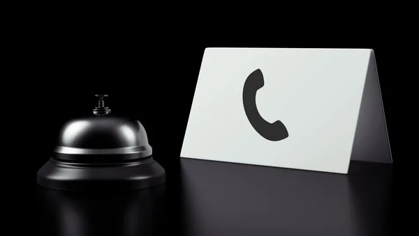 Hotel Bell Contact Icon — Stock Photo, Image