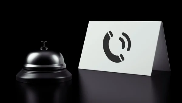 Hotel Bell Contact Icon — Stock Photo, Image