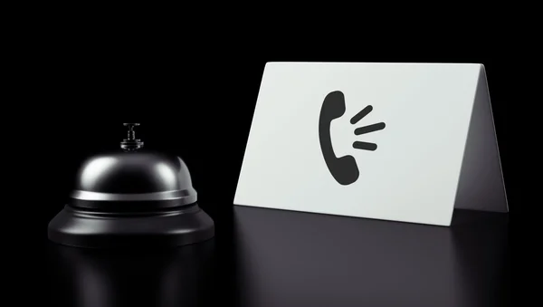 Hotel Bell Contact Icon — Stock Photo, Image