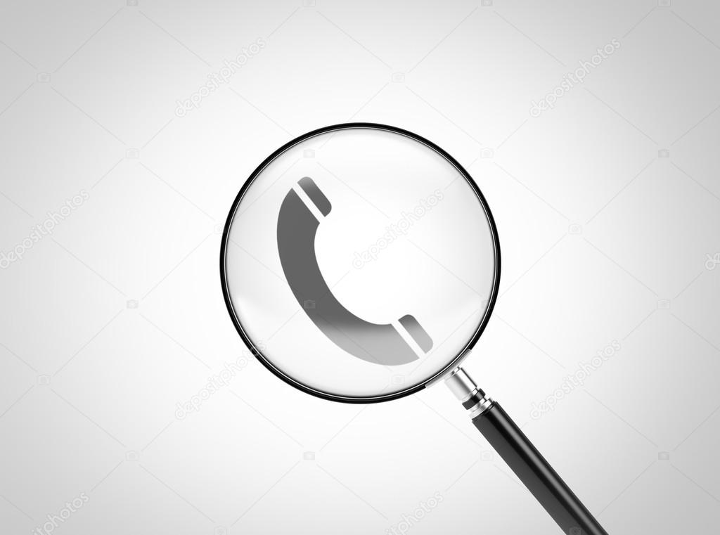 Magnifying Glass Contact Icon