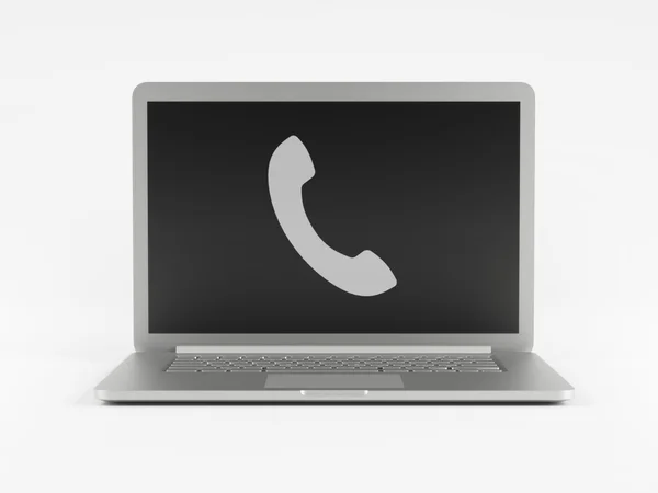 Laptop Contact pictogram — Stockfoto