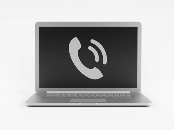 Laptop Contact Icon — Stock Photo, Image