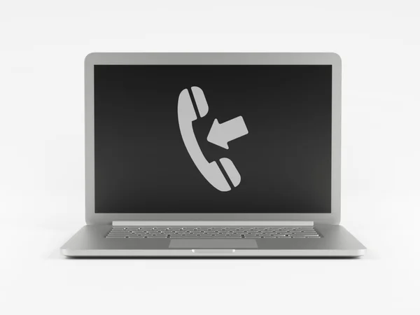 Laptop Contact Icon — Stock Photo, Image