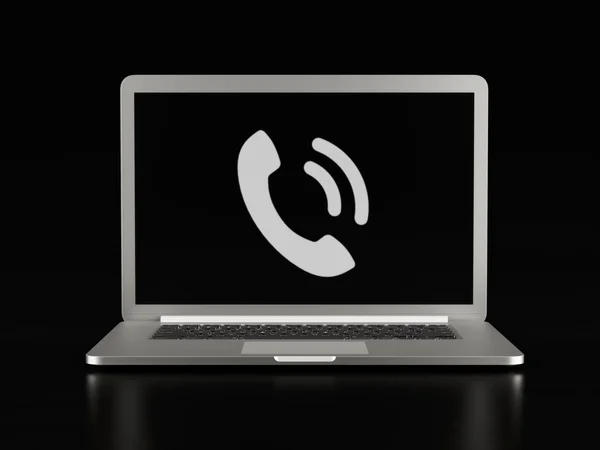 Laptop Contact Icon — Stock Photo, Image