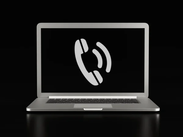Laptop Contact pictogram — Stockfoto