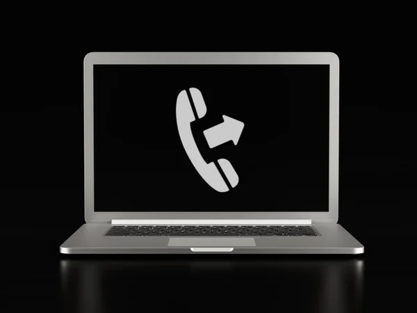 Laptop Contact Icon — Stock Photo, Image