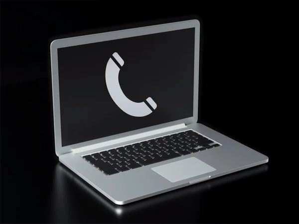 Laptop Contact Icon — Stock Photo, Image