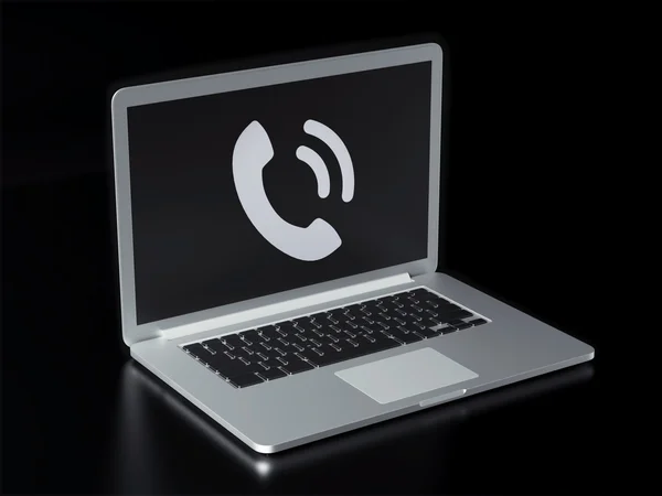 Laptop Contact Icon — Stock Photo, Image