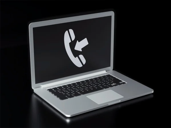 Laptop Contact Icon — Stock Photo, Image