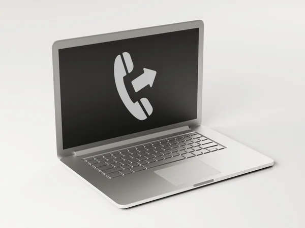 Laptop Contact Icon — Stock Photo, Image