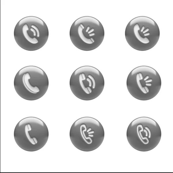 Contact Icons — Stock Photo, Image