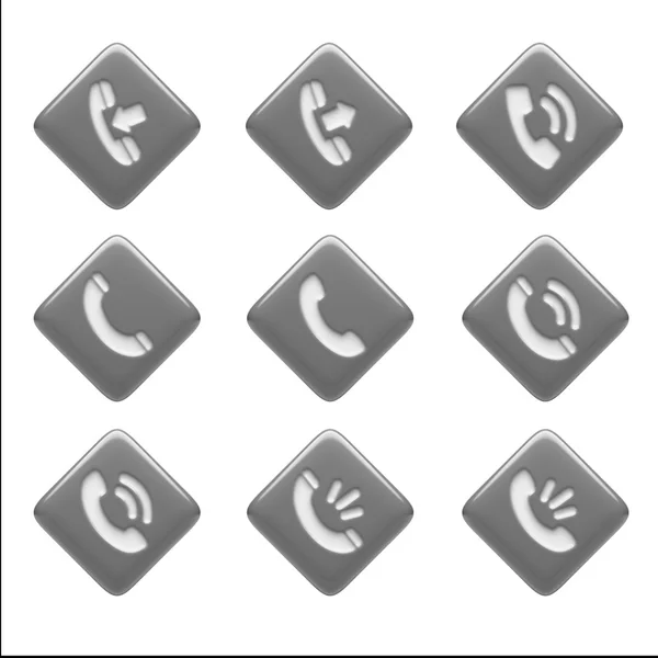 Contact Icons — Stock Photo, Image