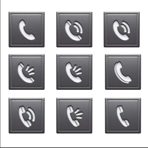 Contact Icons isolated on white — Stock Photo, Image