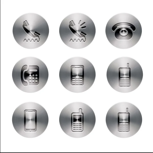 Піктограми контактів ізольовані на білому — стокове фото