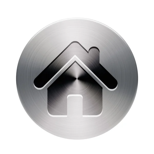 Promieniowe szczotkowane ikonę domu — Zdjęcie stockowe