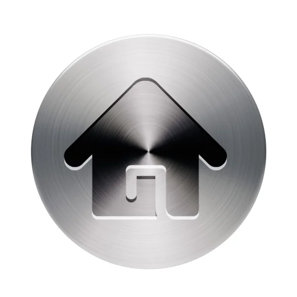 Radial Brushed Home Icon — Stock Photo, Image