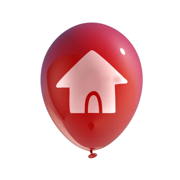 Ícone de balão em casa — Fotografia de Stock