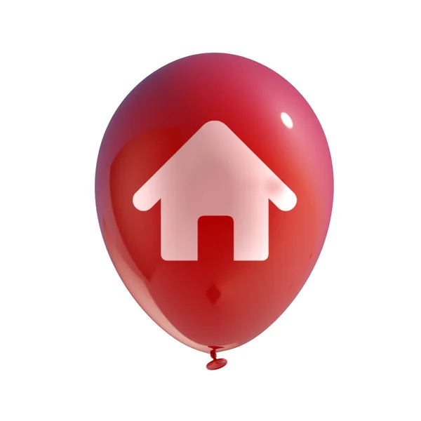 Ícone de balão em casa — Fotografia de Stock