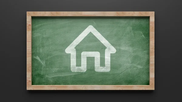 Blackboard ev simgesini — Stok fotoğraf