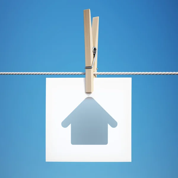 Doek Pin Home-pictogram — Stockfoto