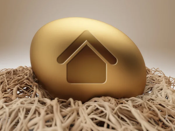 Egg Home Icon — Stock Photo, Image