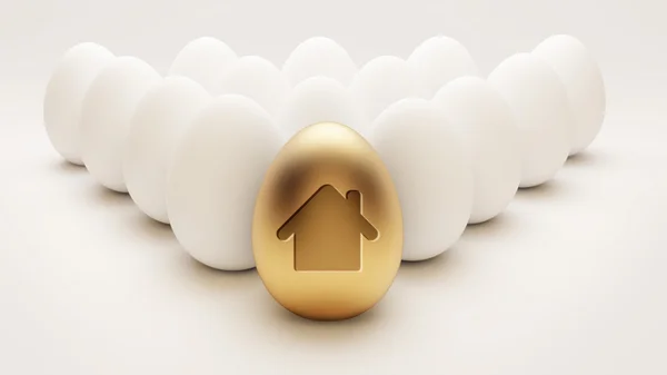 Egg Home Icon — Stock Photo, Image