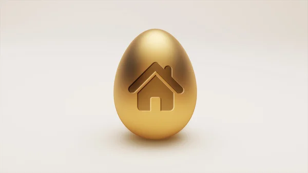 Icono de casa de huevo —  Fotos de Stock