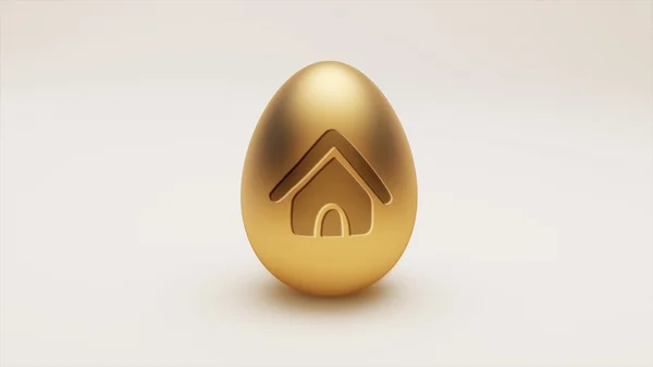 Egg Home Icon — Stock Photo, Image