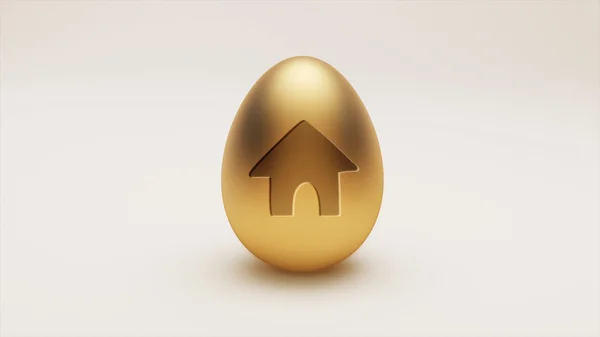 Egg Home Icon — Stock Photo, Image