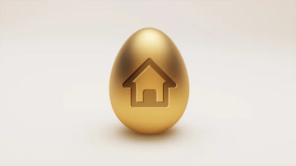 Icona casa uovo — Foto Stock