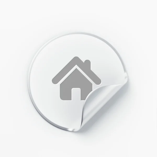 Domu etykieta ikona — Zdjęcie stockowe