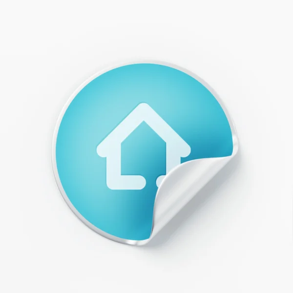 Label Home Icon — Stock Photo, Image