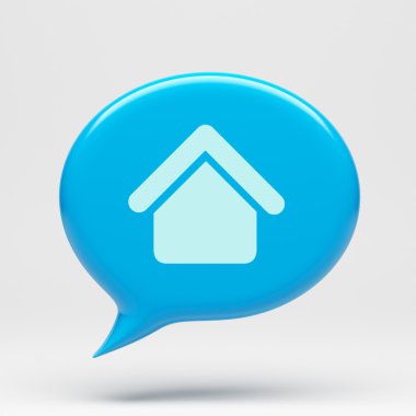 Sohbet kabarcık ev simgesini