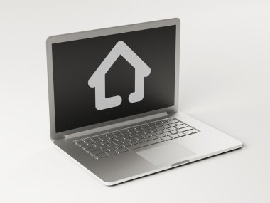 Dizüstü ev simgesini