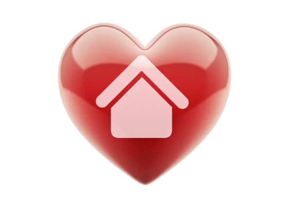 Heart Home Icon — Stock Photo, Image