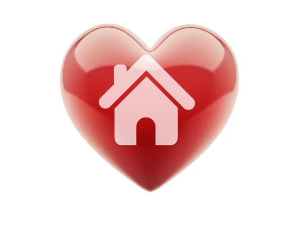 Heart Home Icon — Stock Photo, Image