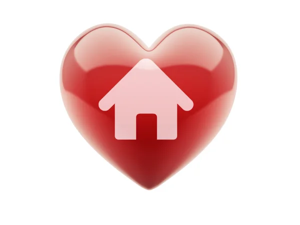 Heart Home Icon — Stock Photo, Image