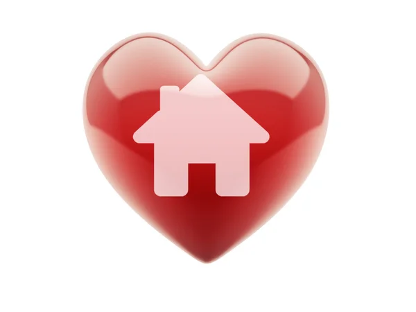 Heart Home Icon — Stock Photo, Image