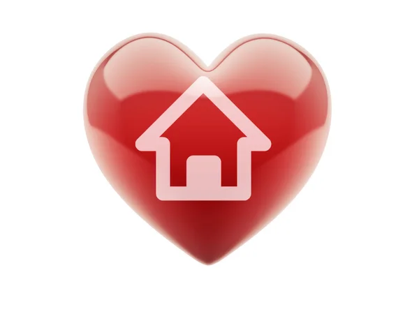 Heart Home Icon — Stock Photo, Image