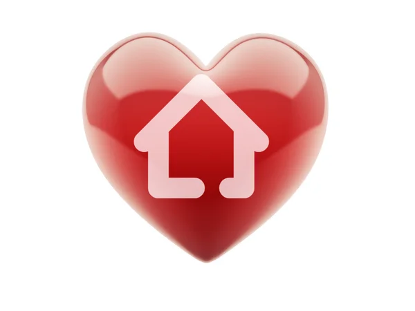 Heart Home Icon — Stock Photo, Image