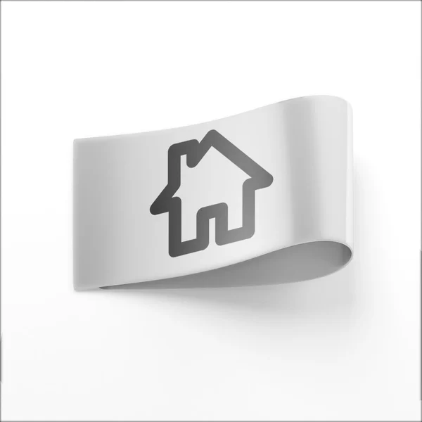 Icona Home Label — Foto Stock