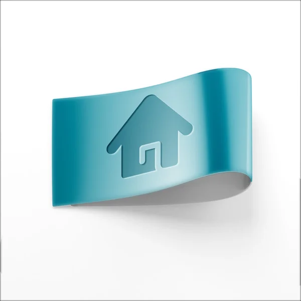 Icona Home Label — Foto Stock