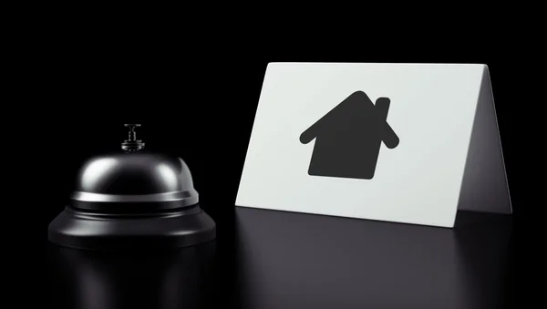 Hotel Bell Home-pictogram — Stockfoto