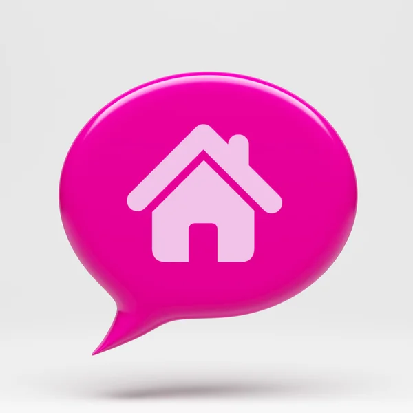 Icona Chat Bubble Home — Foto Stock