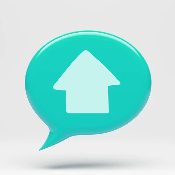 Chat Bubble Home-pictogram — Stockfoto