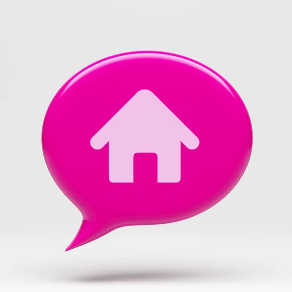 Icona Chat Bubble Home — Foto Stock