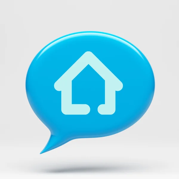 Icona Chat Bubble Home — Foto Stock