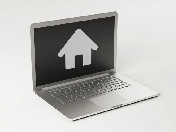 Ícone Home Laptop — Fotografia de Stock